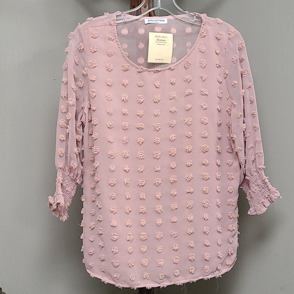Solution Tops - Solution Swiss Dot Blouse size small